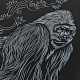 миниатюра 100SCRATCHART-GOLD-GORILLA Гравюра 18*24 см горилла, золотая MultiArt