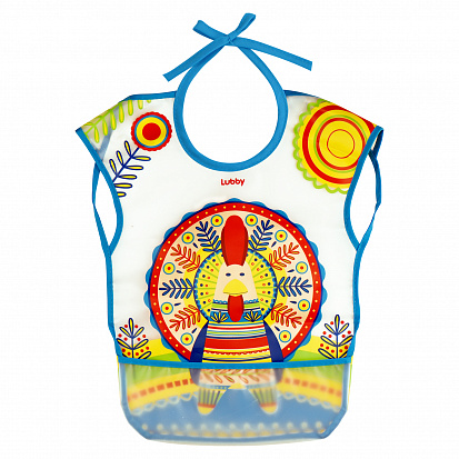 LUBBY20770 арт.20770/240/12 Фартук нагрудный с карманом на завязках "Русские мотивы", от 6 мес., eva фото