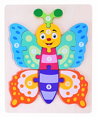 D1326 Пазл-вкладыш "Бабочка разноцветная"
