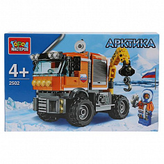 BL-2502-R Конструктор "город мастеров" арктика: вездеход-кран, с фигуркой, 168дет. в русс. кор.