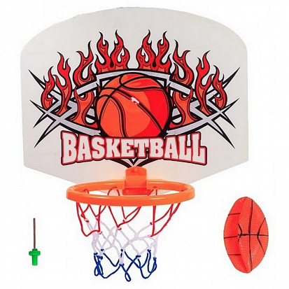 Фото S+S 200175829 набор для игры в баскетбол (корзина, щит, мяч, игла, крепеж)