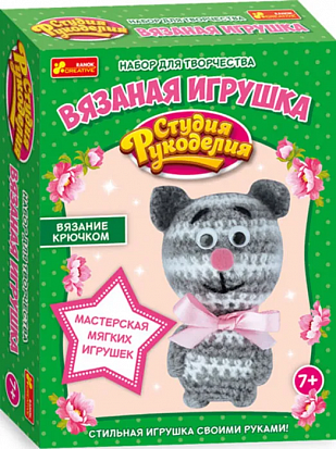 Фото товара Ранок 13185012Р Набор для творчества "Вязаная игрушка. Котик"