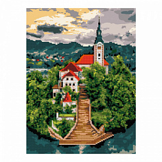 LORI Ам-066 Алмазная мозаика 30*40 см (частичное заполнение) "Таллин"