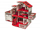 миниатюра ЭД-017 Кукольный домик с гаражем,цвет Рубиновый