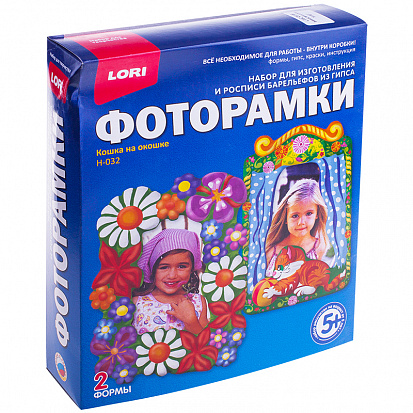 Фото товара LORI Н-032 Н-032 Фоторамки из гипса"Кошка на окошке"