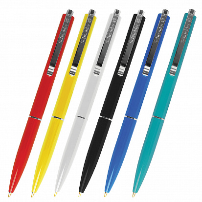 Фото 130800 Ручка шариковая SCHNEIDER K 15 , ассорти, со штрих-кодом, синяя (1/50/500) (130800)