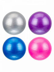 IT104656 Мяч гимнастический 65 см., цвета микс (синий, фиолетовый, красный, серебристый, розовый)