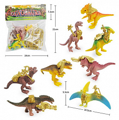 6 210 динозавры с оружием 8 шт/пакет