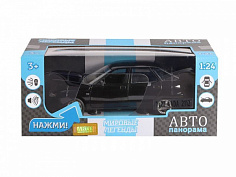 1200161JB Машинка металл., ВАЗ 2112, масштаб 1:22, черный, инерция, откр. двери, капот и багажник, в