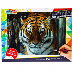 CANV30X40-MULTI24 Картина по номерам 30х40 см тигр в снегу МУЛЬТИ АРТ