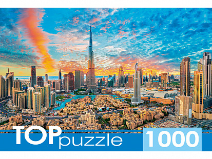 Фото ШТТП1000-7181 TOPpuzzle. ПАЗЛЫ 1000 элементов. ШТТП1000-7181 Закат в Дубае