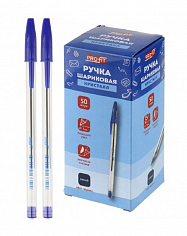 ПП-РШ-3359 Ручка шар TM Profit КРИСТАЛЛ СИНЯЯ 1мм 144мм, прозрачный корпус