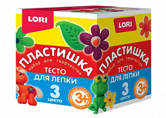 LORI Тдл-019 Тесто для лепки. Пластишка. Набор №16, 3цв. по 70 гр.