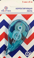 Корректор ленточный ATTOMEX, 5мм x 6м, фронтальный аплик, синий (4062102) (1/12/280)
