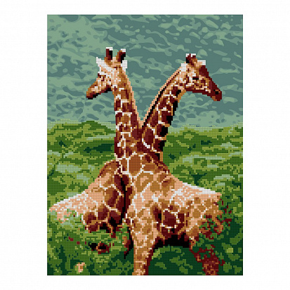 Фото LORI Ам-014 Алмазная мозаика 30*40 см (частичное заполнение) "Жирафы"