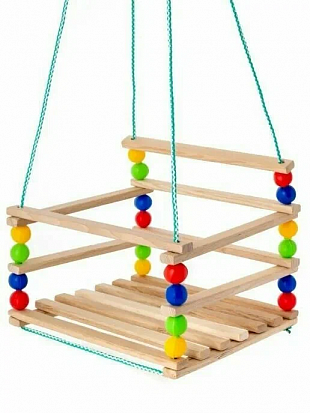 Качели деревянные детские (до 30кг) фото