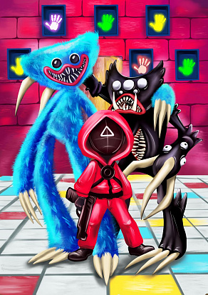 MPZCA40-M Collection ANIMATION. Хагги Вагги и Килли Вилли.110 деталей. Размер 20х29см. Ср. р-р дет.3 фото