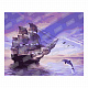 миниатюра Рх-105 Картина по номерам холст на подрамнике 40*50см "Дельфин и парусник"