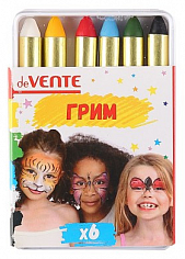 Д-8078722 Грим (Мел для лица и тела) deVENTE 6цв. в блистере