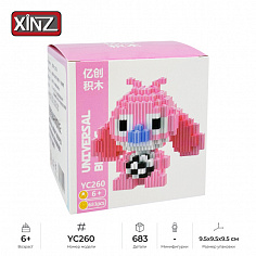 YC260 3D Конструктор из мини-блоков XINZ Lilo & Stitch: Анджел с мячом, 683 дет. (YC260)