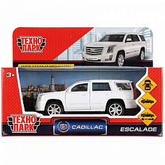 ESCALADE-WT Машина металл CADILLAC ESCALADE 12 см, двери, багаж, инерц, белый, кор. Технопарк