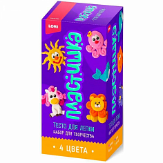 LORI Тдл-074 Тесто для лепки 4цв по 50 г