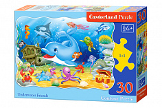 Пазлы B4-03501 Подводные друзья, 30 деталей(MIDI) Castor Land