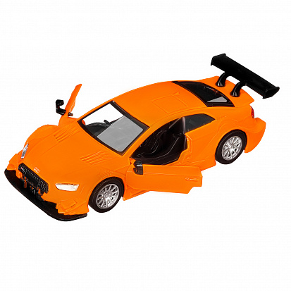 Фото 1251215JB ТМ "Автопанорама" Машинка металл. 1:43 Audi RS 5 DTM, оранжевый, откр. двери, в/к 17,5*12,