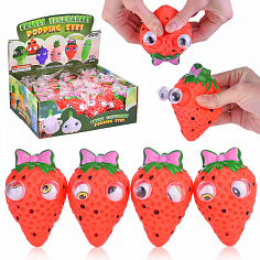 00-3587 Игрушка-антистресс "Глазастик-клубничка"