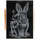 миниатюра 100SCRATCHART-SLV-RABBIT Гравюра 18*24 см кролик, серебряная МУЛЬТИ АРТ