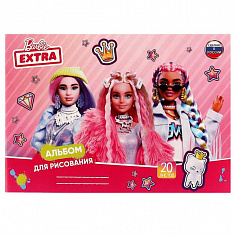 ALB20-67160-BRB Альбом д/рис БАРБИ 20л, диз1, барби экстра Умка