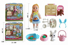 862-22 кукла с аксессуарами и питомцем набор 2 вида микс
