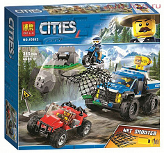 10862 Конструктор BELA Город Погоня по грунтовой дороге. 315 деталей. 31х28х6.5 см. 10862(24