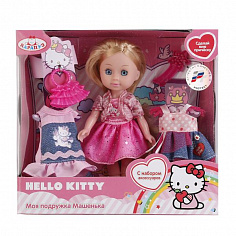 MARY202X-HK КУКЛА "КАРАПУЗ" HELLO KITTY. МАШЕНЬКА 15СМ, С НАБОРОМ ОДЕЖДЫ И АКСЕСС. В РУСС. КОР.
