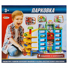 B57301-R1 ПАРКОВКА "ИГРАЕМ ВМЕСТЕ" 6 УРОВНЕЙ С МАШИНКАМИ И АКСЕСС., ЦВЕТ В АССОРТ. В КОР 40*35*11СМ