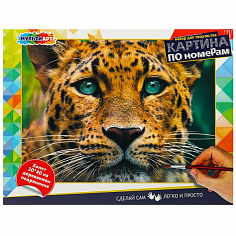 CANV30X40-LEO Картина по номерам 30х40 см леопард МУЛЬТИ АРТ
