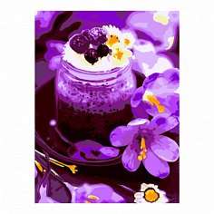 LORI Кпн-263 Картина по номерам на картоне 28,5*38 см "Яркий десерт"