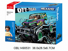 M38-B1161 Конструктор Sluban Монстр-трак бирюзовый(38х28,5х6,7см,252дет.,1фигур,в кор.)
