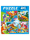 миниатюра П-5811 ПАЗЛЫ 4 в 1. ПРИКЛЮЧЕНИЯ ДИНОЗАВРОВ (9,16, 25, 36 эл.) (Арт. П-5811)