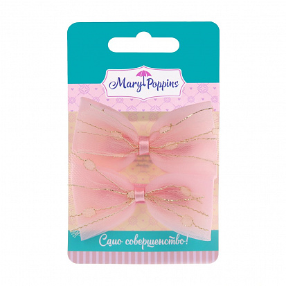 Фото товара 455327 Набор заколок с бантом "Золото" 2 шт.