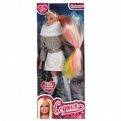 66001-W5-S-BB Кукла 29 см София, руки и ноги сгибаются, в шубе, в комплекте акс КАРАПУЗ