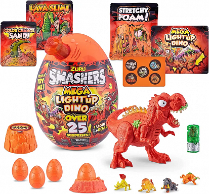 7474 Игрушка Zuru Smashers: "Mega Light-UP Dino", в ассортименте фото