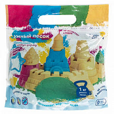 SSR072 Набор для детского творчества "Умный песок зеленый 1кг"