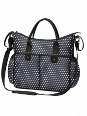 BabyOno 1423/07 Сумка для мамы "SO CITY" (черная с квадратиками).