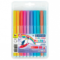 ГТ-10/7550TPWP Фломастеры 10цв. 7550/10 Colour World PASTEL Centropen смываемыев блист.