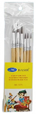 Набор кистей BASIR, белка, №1,2,3,4,5,6 (МС-3273)