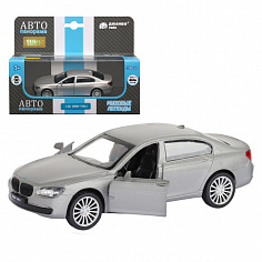 1251261JB ТМ "Автопанорама" Машинка металл. 1:46 BMW 760 LI, серебряный, инерция, откр. двери, в/к 