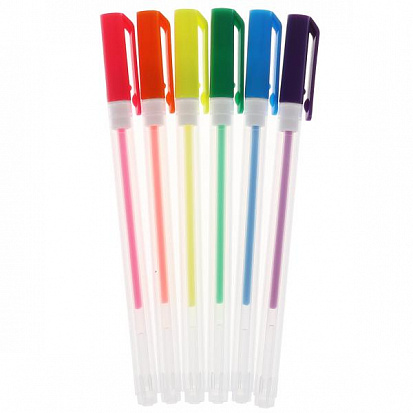 Фото GPN-68054-HW Ручки гелевые ХОТ ВИЛС неон, 6 цветов Умка