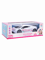 IT107436 Машинка р/у "Girl's club", цвет белый, свет фар в/к 46*15,5*20 см