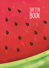 СКЕТЧБУК А5. АРБУЗ-1 (выб.лак, чёрная резинка)